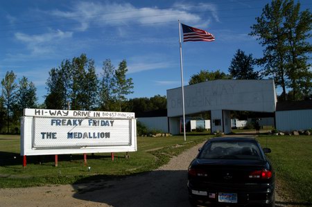 Hi-Way Drive-In Theatre - Marquee And Entrance